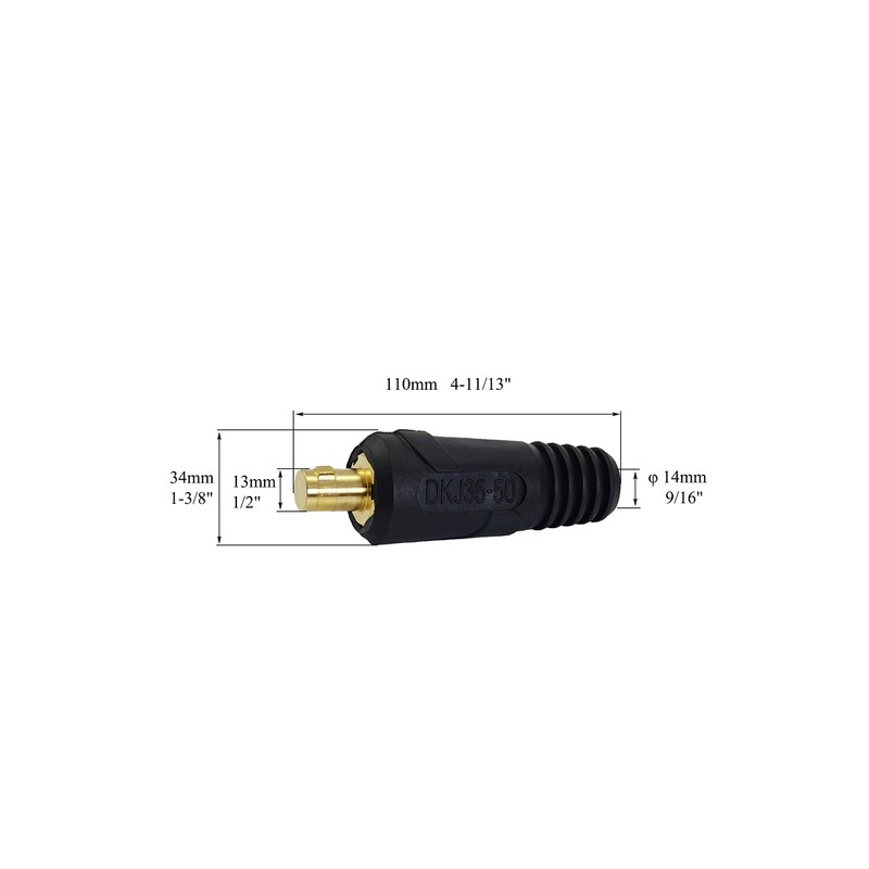 RIVERWELD TIG Welding Cable Panel Connector Plug DKJ35-50 315Amp with