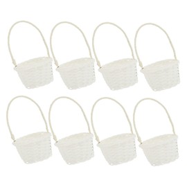 LIFKOME Storage Basket 8pcs Rattan Basket Bushel Basket Easter Basket Easter Buckets Tiny Basket Easter Baskets Bulk Mini Wicker Basket Desk Decorations Wicker Candy Vase Child Seaweed