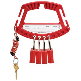 Master Lock - S125 Safety Padlock Caddy,Red