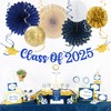 2025 Class Graduation Party-Decorations Banner-Streamers - 21pcs Navy Blue White