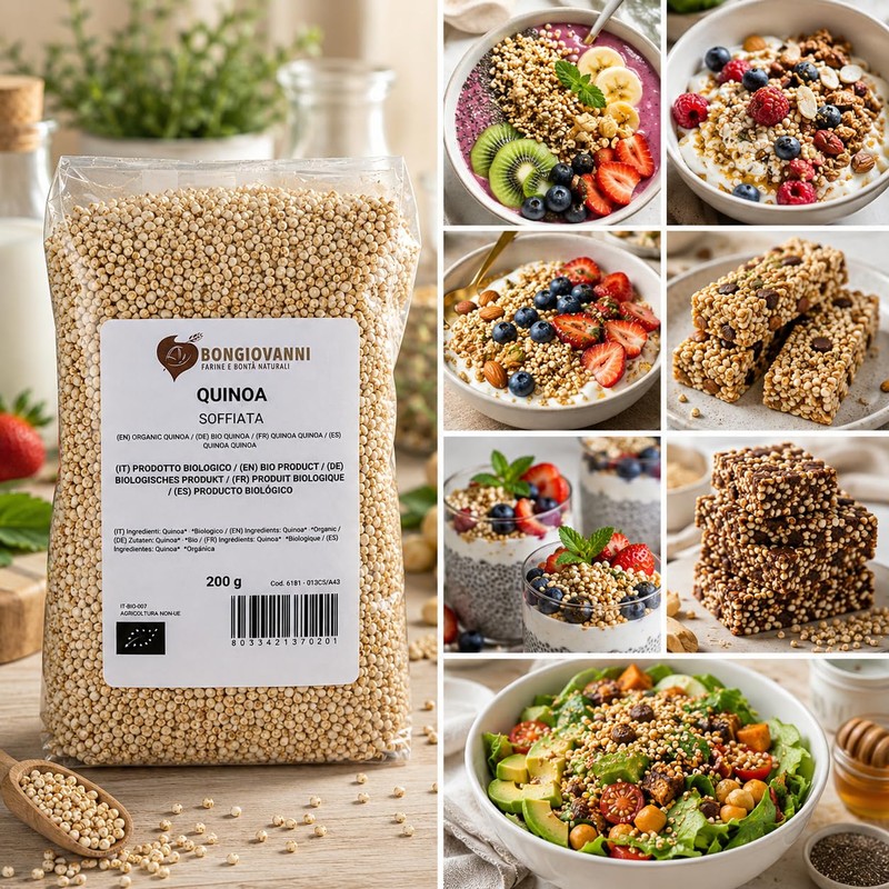 BONGIOVANNI FARINE E BONTA' NATURALI Quinoa soffiata 200g BIO