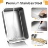 HEGGCOOE Enclosed Stainless Steel Cat Litter Box with Lid，XL Large