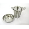 Tea Strainer "Teapot" with Lettering and Saucer / Lid Made