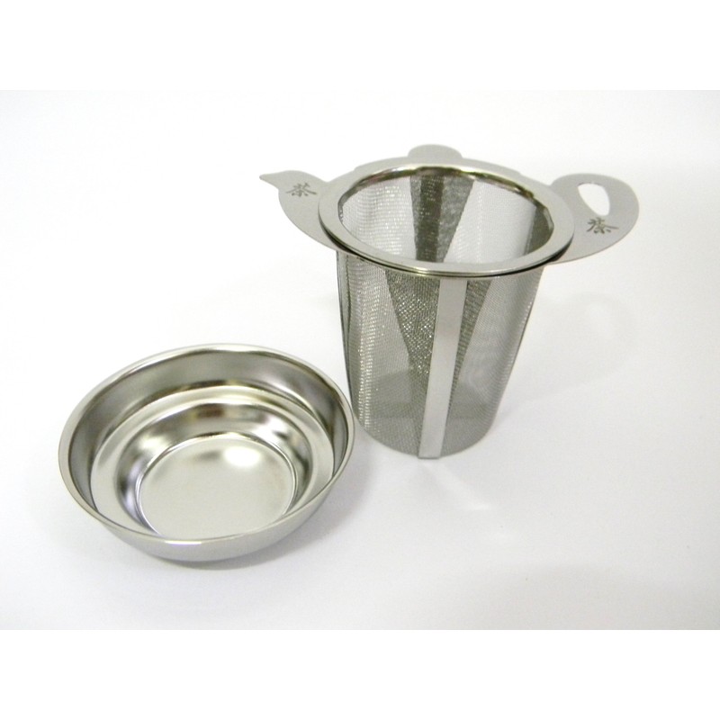 Tea Strainer "Teapot" with Lettering and Saucer / Lid Made
