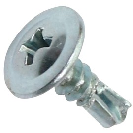 AERZETIX - C44674 - Set of 100 self-drilling self-drilling screws Ø4.2x13 mm with large lens head - with PH cross slot - made of galvanised steel - fixing sheet metal gutters - colour silver