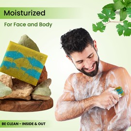 The Black Stuff Mens Natural Soap - Longer Lasting Handmade All Natural Mens Soap - Dogs Bay Beach Soap for Men