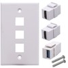 Kework 3 Ports Wall Plate, 2 Ports HDMI 4k +