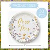 50PCS Miss to Mrs Plates 7" Wildflower Bridal Shower Disposable