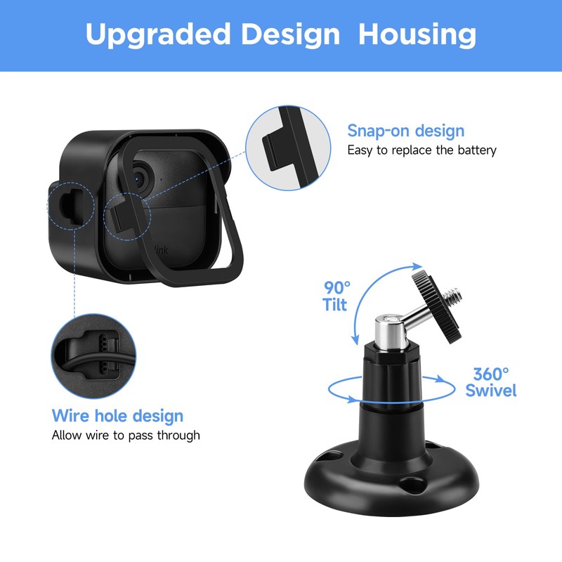 All-New Blink Outdoor Camera Wall Mount, 360° Adjustable Mount and