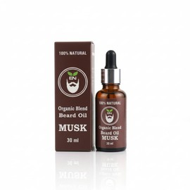 EverNook Organic Musk Beard Oil for Men – Beard Growth & Moisturising Formula with Argan, Jojoba & Castor Oils – Softens Facial Hair, Reduce Frizz – 30ml