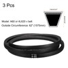 uxcell 3pcs A60 or 4L620 Classic Wrapped Rubber V-Belt, 60"(1525mm)