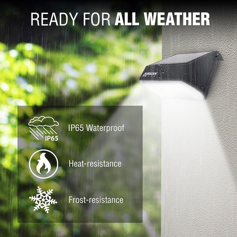 Wagan EL8570 1000 Lumens Outdoor LED Solar Wall Light Waterproof