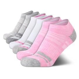 Nautica Womens Low Cut Socks - 6 Pack Breathable Cushioned Athletic Performance No Show Socks for Women (Sizes: 4-10), Size 4-10, Pink/White/Grey