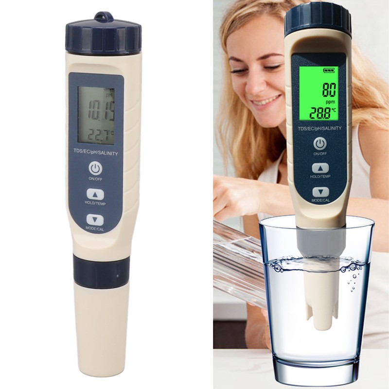 5 in 1 Water Quality Tester TDS EC PH TEMP