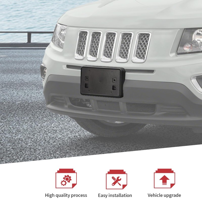 JeCar License Plate Frame Bracket Fit for 2011-2017 Jeep Compass