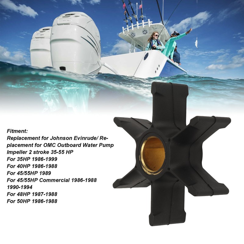Water Pump Impeller 396809 6 Blade Outboard Engine Pump Impeller