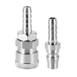 uxcell Quick Disconnect Set, 8mm Barb Hose, Air Compressor Hose Fitting, 4 Set