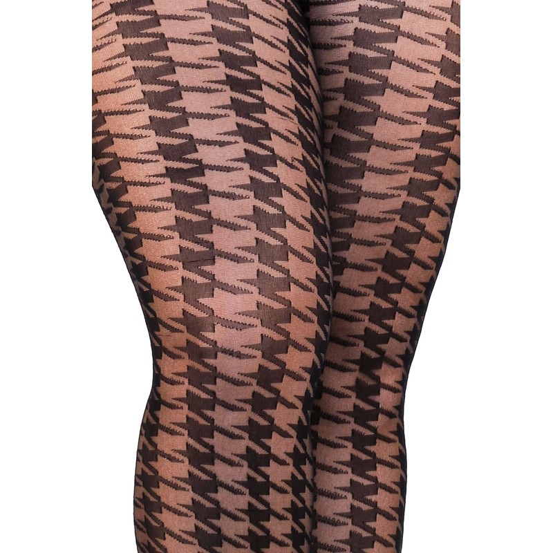 Gi&Gi Tights Large Sizes Women's Pattern Transparent Tights 40 Denier