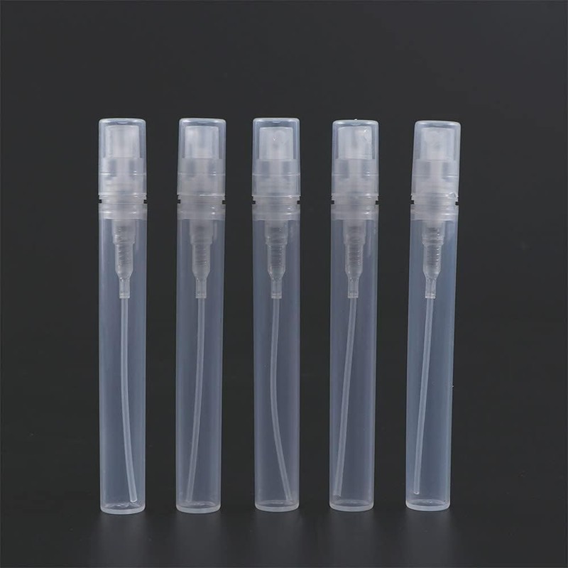 5Pcs White Mini Perfume Bottle,Protable Liquid Container Atomizer Bottles Plastic