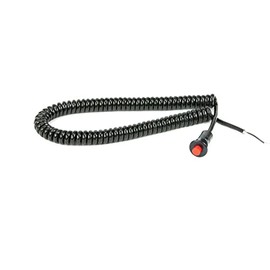 Momentary Small Push Button w/ 6' Wound Cord (Red)