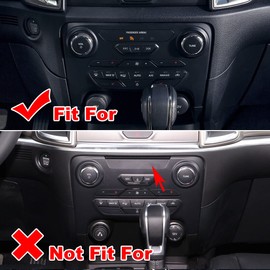 ruihe Center Dash ​Radio Audio Control Panel Automatic Climate AC Heater Temperature Control Cover Trim Fit for Ford Ranger 2019 2020 2021 2022 North American Version