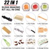 Sushi Making Kit - 22PC Bamboo Plastic Kit for Beginners