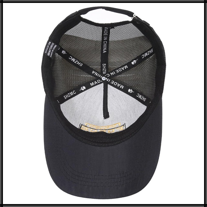 White Fang CZA027 Embroidered Mesh Cap, Casual Design, Stylish, Men's,