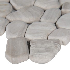 MSI White Oak Pebbles Tumbled Tile,12 in. x 12 in. Gray, 10 Piece for Bathroom, Kitchen Backsplash, Accent Wall Tile, and Shower Wall Tile