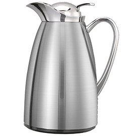 Service Ideas CJZ6BS Classy Carafe, Glass Lined, 0.6 L, Brushed Exterior