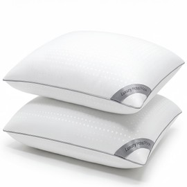 HIMOON Bed Pillows for Sleeping Set of 2,Standard Size Cooling Pillows 2 Pack,Top-end Microfiber Cover for Side Stomach Back Sleepers