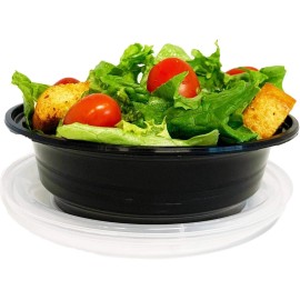 150-Pack (32 Oz) 1-Compartment Food Container Round Meal Prep Bowls with Lids US