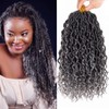 COOKOO 8 Packs Goddess Locs Crochet Braids Hair 14 Inch