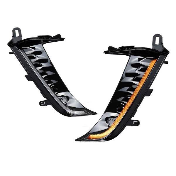 GEEGEETOP Switchback White & Amber LED Front Fog LED Daytime