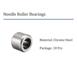 Kozelo 10pcs HF0608 Needle Roller Bearings 6mm x 10mm x 8mm One Way Clutch Bearing Transfer Chrome Steel Roller