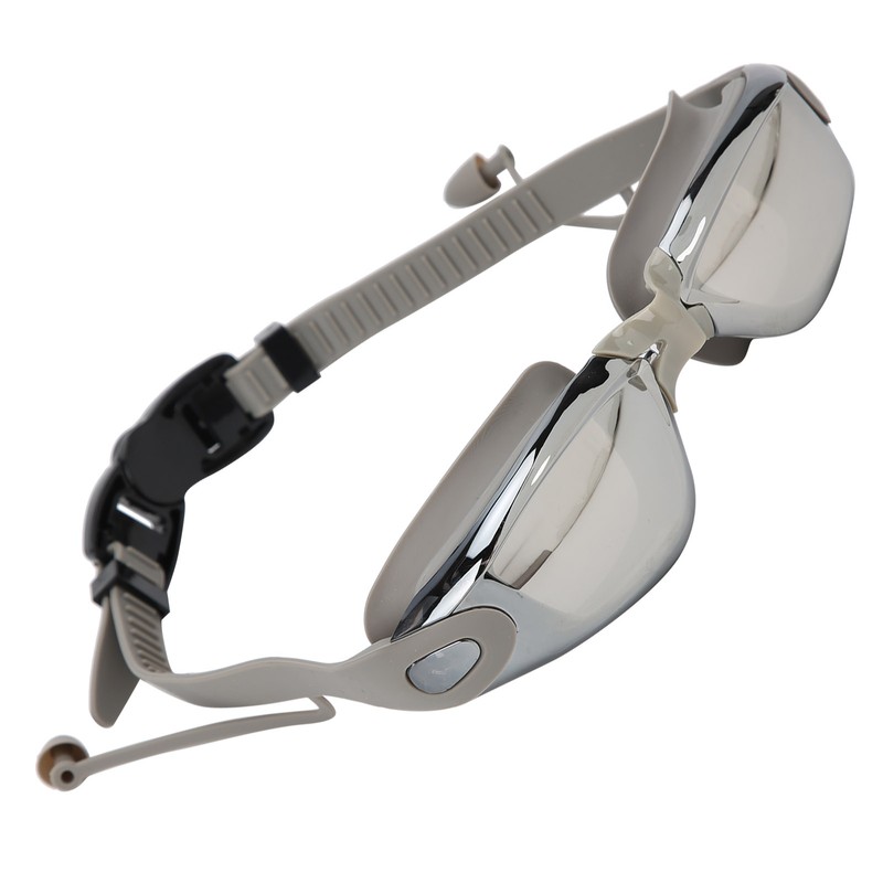 Waterproof Anti Fog Swimming Goggles Electroplating AntiUV Glasses with Earplug