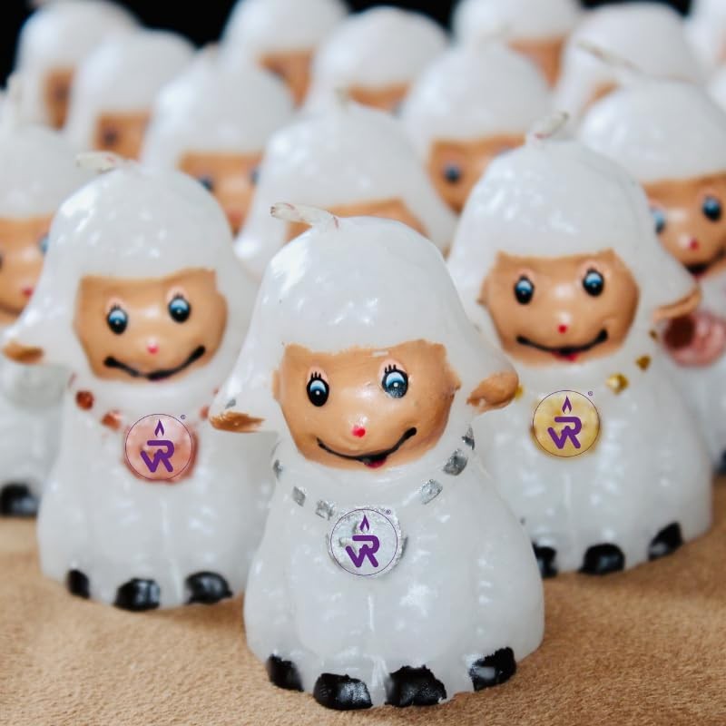 Velas Decorativas con Forma de Borrego Pack de 12, Aroma