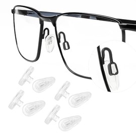 Silicone Nose Pads Replacement Nose Pieces for Oakley Socket 5.0 OX3217 Socket 5.5 OX3218 Socket Ti OX5019 Eyeglasses - 4 Pairs Clear Nose Cushion