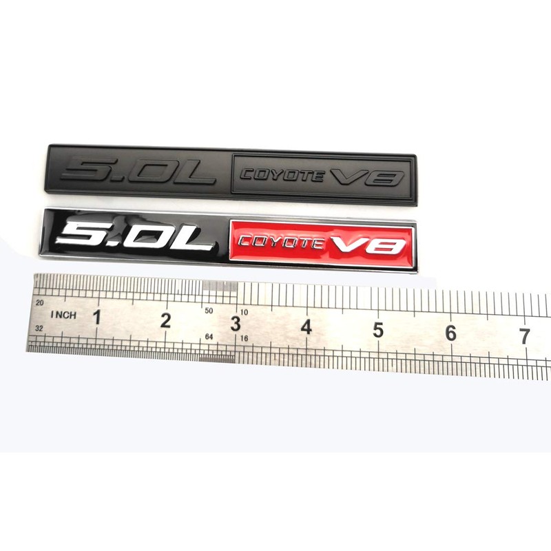2pcs 5.0L Coyote V8 Emblems, 3D Trim Fender Hook Trunk