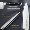 Emojoy Knife Set, 18-Piece Kitchen Knife Set with Block Wooden,