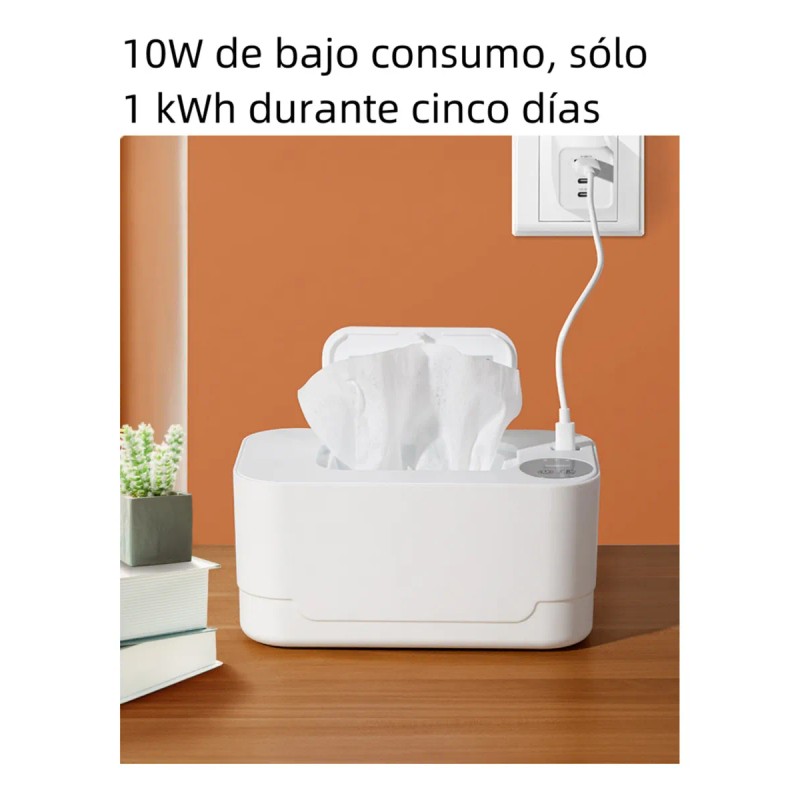 Calentador De Toallitas Húmedas Con Luz Para Bebés