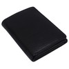 100% Leather Tri-fold Mens Wallet Black #961107