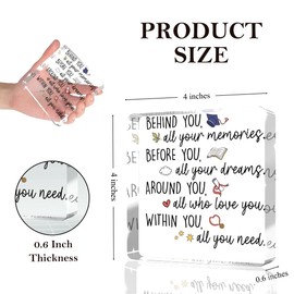 Inspirational Graduation Gifts for Him Her Class of 2025 Graduation Positive Quotes Encouragement Gifts for Women Men Friend Acrylic Sign Shelf Desk Home Decor Party Decorations