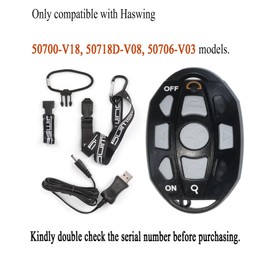 AQUOS Haswing 2.4G Remote Control, Only Compatible with Haswing 50700-V18, 50718D-V08, 50706-V03 Version Electric Trolling Motor - Not for GPS Motors and Other Models