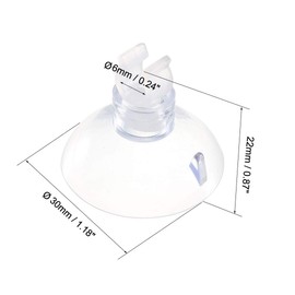 sourcing map Aquarium Suction Cup Clips Airline Tube Holders Clamps for Fish Tank Clear 6mm 12Pcs