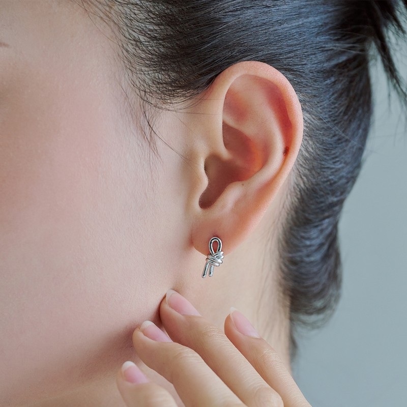 Gold&Deer 14K Goldfield Rope Twisted Earrings Rose Gold / 골드앤디어