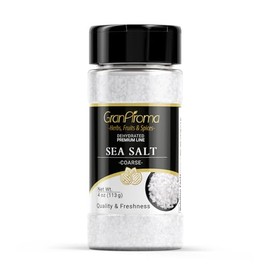 GranAroma Coarse Sea Salt, Finishing Salt, Cooking and Bath Additive (4 Ounce)