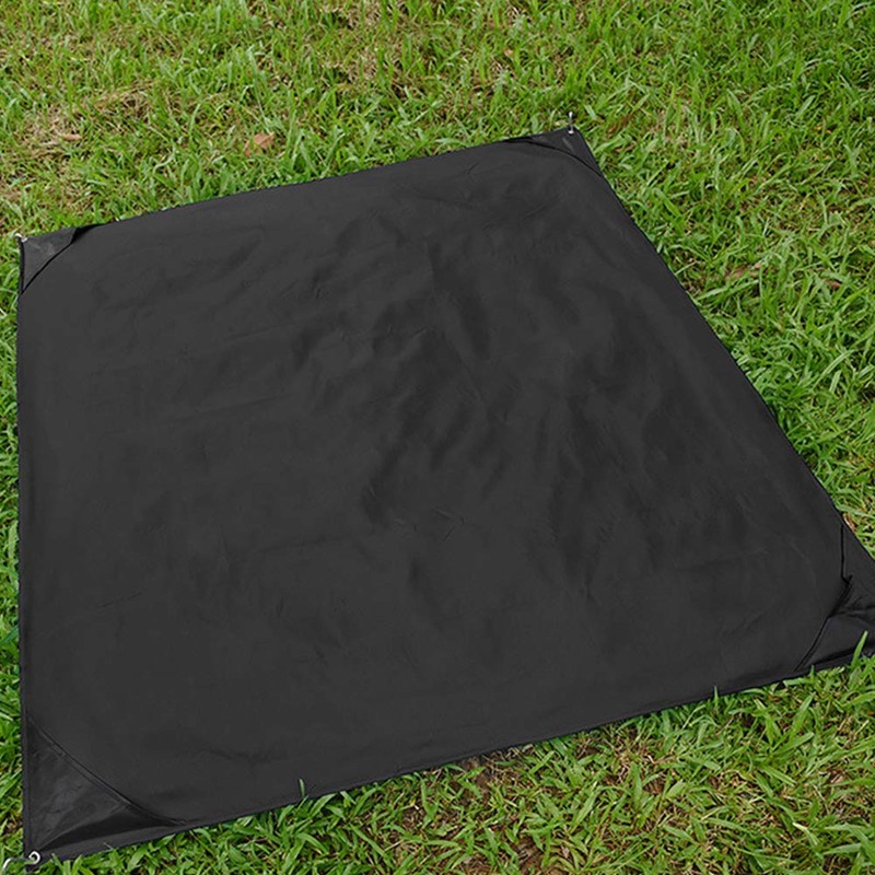Portable Outdoor Picnic Mat Waterproof and Moisture-Proof Camping Blanket (Black)