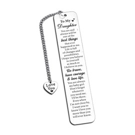 Stocking Stuffers for Daughter, Christmas Gifts for Daughter, Kids Stocking Stuffers, Daughter Gifts from Mom Dad, Inspirational Bookmarks to My Daughter, Birthday Valentines Day Gifts for Daughter