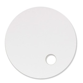 Round Fan, Double Sided, White, Set of 10, Set of 5