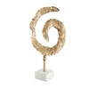 Deco 79 Aluminum Metal Abstract Decorative Sculpture Textured Spiral Home
